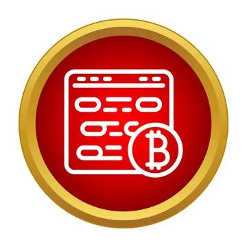 Bitcoin blockchain technology with cryptocash financial transaction interface イラスト素材
