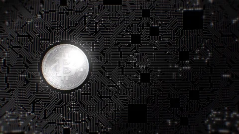 Bitcoin. Blockchain technology.  스톡 동영상 80584983