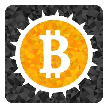 Bitcoin Box Lowpoly Icon Ilustración de archivo
