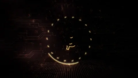 Bitcoin - BTC - 3D Cryptocurrency Neon Coin Loop 動画素材 113085602