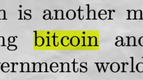 Bitcoin btc crypto highlighted article newspaper news text animation Stock Footage 334488659