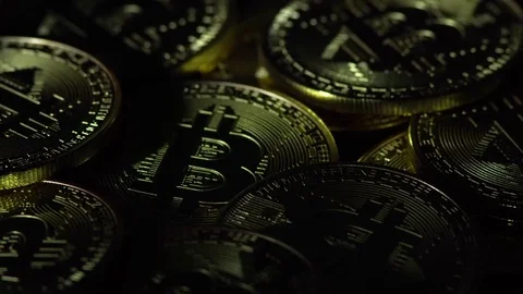 Bitcoin BTC the new virtual internet Cryptocurrency Stock Footage 85366425