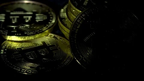Bitcoin BTC the new virtual internet Cryptocurrency Stock Footage 85367967