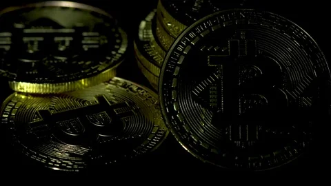 Bitcoin BTC the new virtual internet Cryptocurrency Stock Footage 85367973