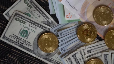 Bitcoin BTC the new virtual internet Cryptocurrency Video stock 88396978