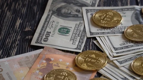 Bitcoin BTC the new virtual internet Cryptocurrency Video stock 88475279