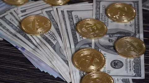 Bitcoin BTC the new virtual internet Cryptocurrency Video stock 88555501