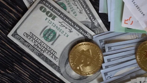 Bitcoin BTC the new virtual internet Cryptocurrency Video stock 88611316