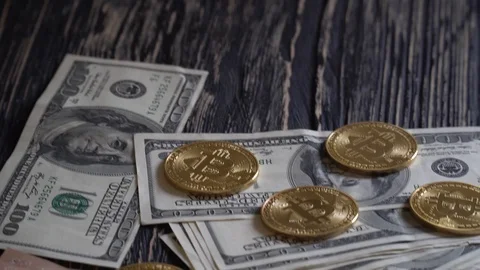 Bitcoin BTC the new virtual internet Cryptocurrency Stock Footage 88611337