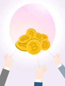Bitcoin Bubble Stock Illustration