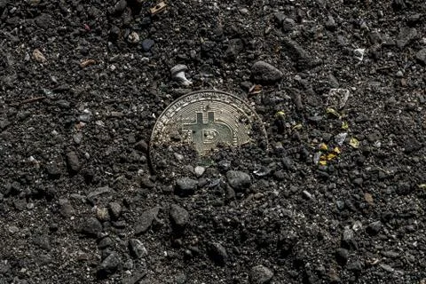 Bitcoin Burred Grunge Stock Photos