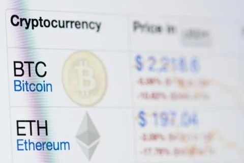Bitcoin business chart 库存照片