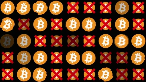 Bitcoin Cannot Be Banned. It is a Decentralized, Distributed form of Money. Stock Footage 131333985