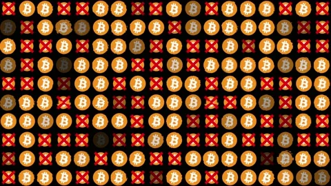 Bitcoin Cannot Be Banned. It is a Decentralized, Distributed form of Money. Stock Footage 131333998