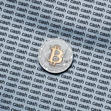 Bitcoin cash cryptocurrency Stock Photos