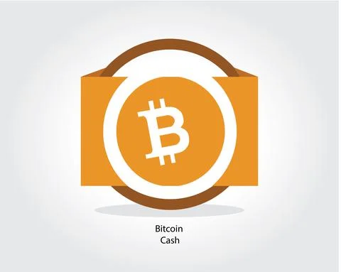 Bitcoin Cash logo cryptocurrency vector illustration Stock Illustration