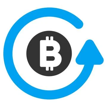 Bitcoin Chargeback Flat Icon Illustrazione stock