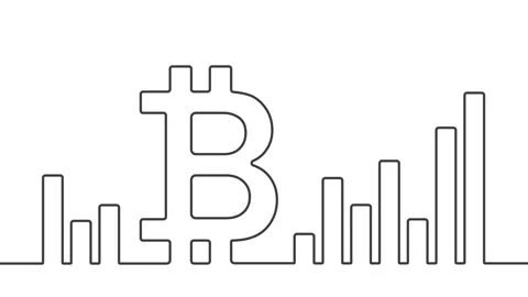Bitcoin chart. Electronic money. Payment system. Stock Footage 304681586
