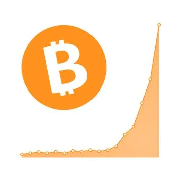 Bitcoin chart Stock Illustration