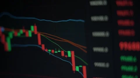 Bitcoin Chart Timelapse  Stock Footage 299962223