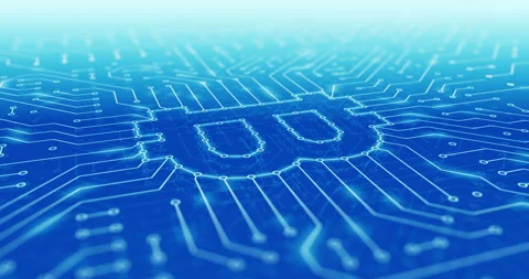 Bitcoin circuit board loop animation Stock Footage 151840817