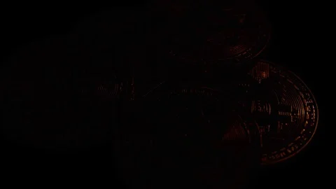 The Bitcoin Close Up Stock Footage 83835317