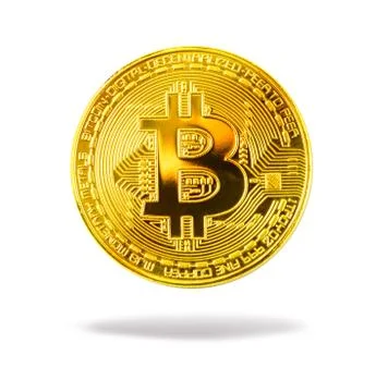 Bitcoin close up isolated Stock Photos