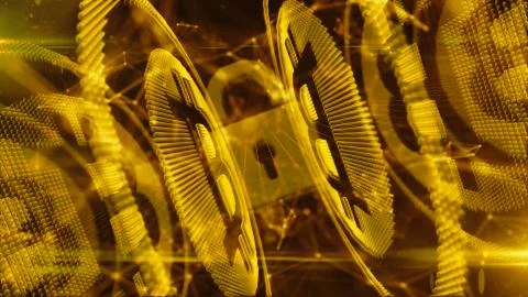 Bitcoin cloud computing using blockchain for secure encrypted data ledger networ 스톡 일러스트