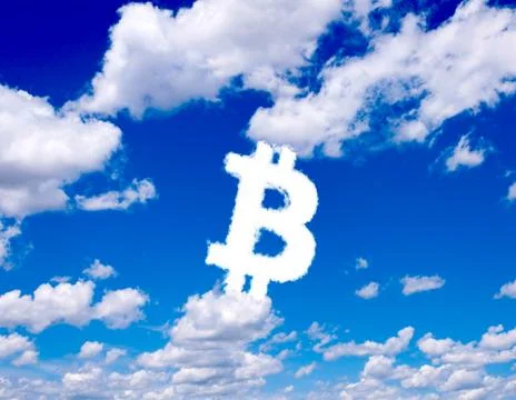 Bitcoin clouds Stock Illustration
