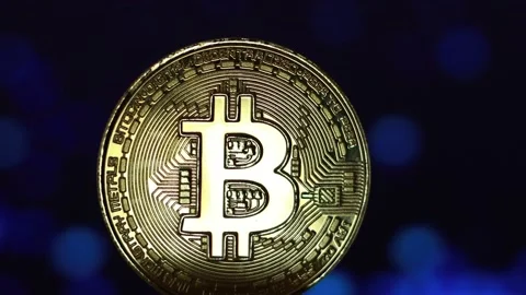Bitcoin coin with abstract background Stock Footage 149841964