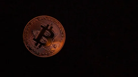 Bitcoin coin asphalt background Stock Footage 90821837