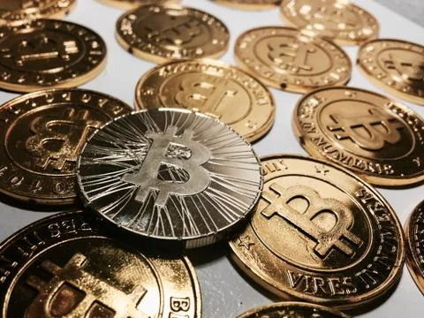 Bitcoin coin concept Stock Photos