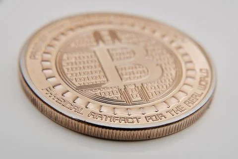 Bitcoin coin cryptocurrency Stock Photos