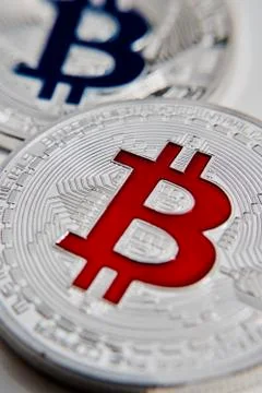 Bitcoin coin cryptocurrency Stock Photos