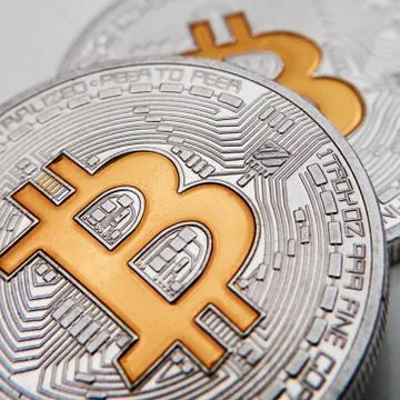 Bitcoin coin cryptocurrency Stock Photos