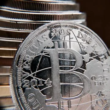 Bitcoin coin cryptocurrency Stock Photos