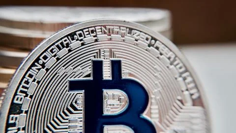 Bitcoin coin cryptocurrency Stock Photos