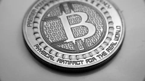 Bitcoin coin cryptocurrency Stock Photos