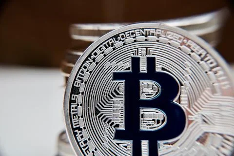 Bitcoin coin cryptocurrency Stock Photos