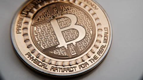 Bitcoin coin cryptocurrency Stock Photos