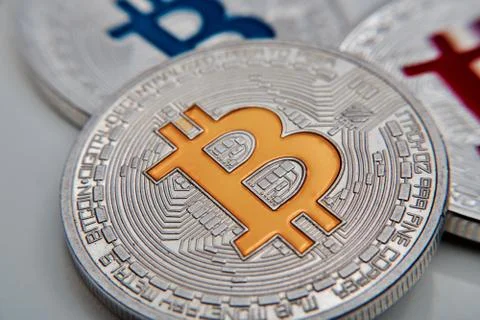 Bitcoin coin cryptocurrency Stock Photos