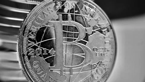Bitcoin coin cryptocurrency Stock Photos