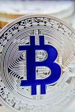 Bitcoin coin cryptocurrency Stock Photos