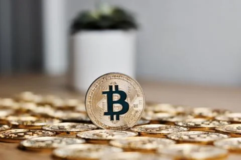 Bitcoin coin cryptocurrency Stock Photos