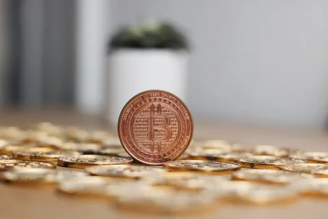 Bitcoin coin cryptocurrency Stock Photos