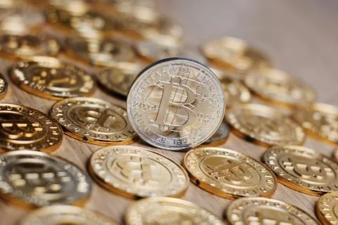 Bitcoin coin cryptocurrency Foto stock