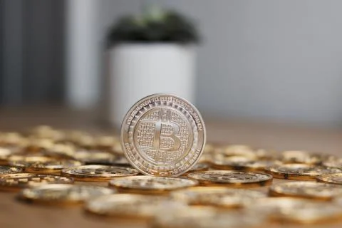 Bitcoin coin cryptocurrency Stock Photos