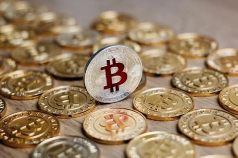Bitcoin coin cryptocurrency Stock Photos
