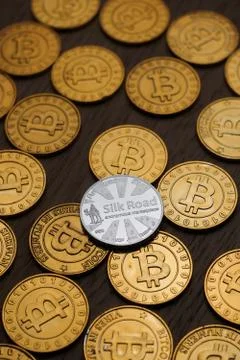 Bitcoin coin cryptocurrency Stock Photos
