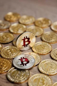 Bitcoin coin cryptocurrency Foto stock